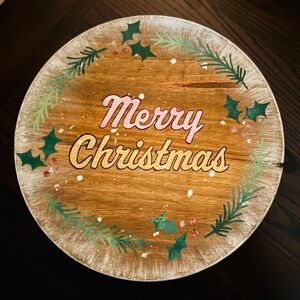 Hand crafted wooden retro Christmas riser